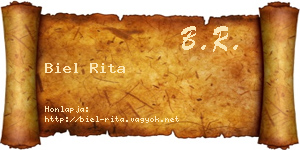 Biel Rita névjegykártya